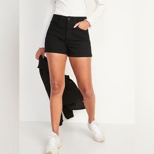 NWT | High Waist Black Wow Shorts